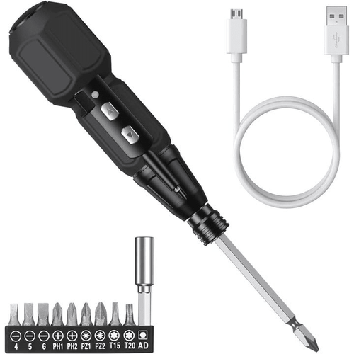 Cordless electric screwdriver + Free screw kit 