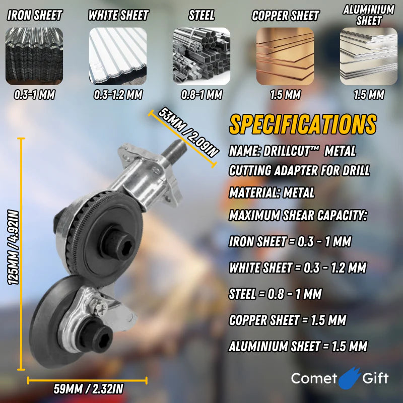 DrillCutPro™ - Metal cutting adapter for drill 