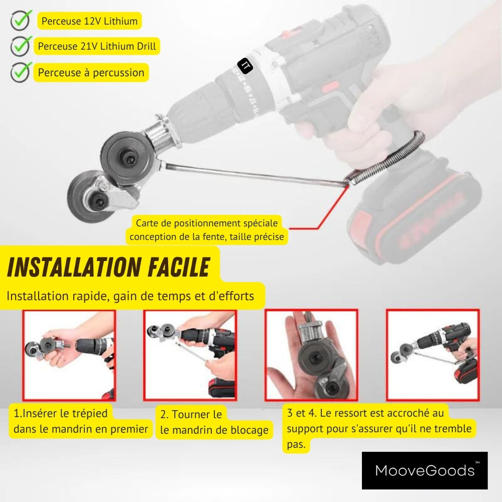 DrillCutPro™ - Metal cutting adapter for drill 