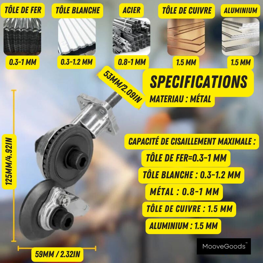 DrillCutPro™ - Metal cutting adapter for drill 